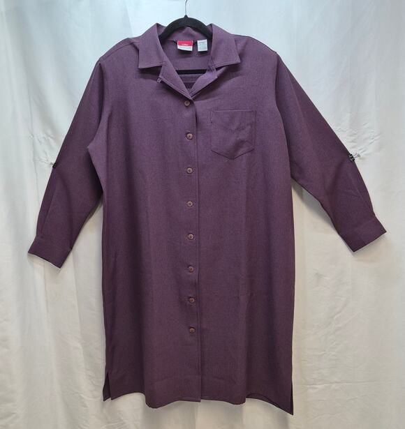 L.L. Bean Dresses & Skirts - L.L. Bean Traveler Plum Purple Shirt Dress Women's XL Petite Lagenlook Comfort